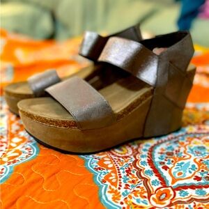 Wedge shoes.